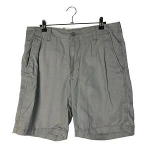 Old Navy Gray Lived In Straight Flat Front Chino Shorts 32